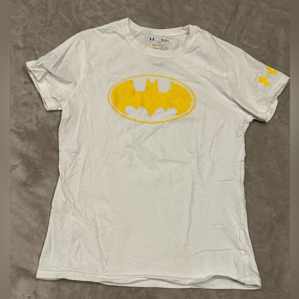 Under Armour Youth Batman White T-Shirt
